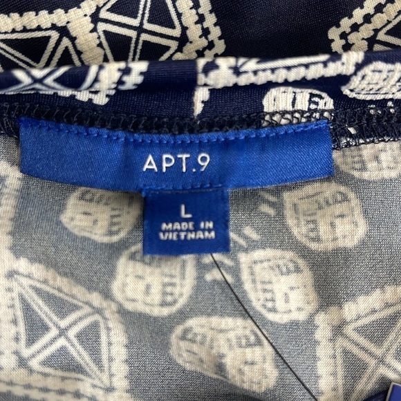 APT. 9 Women’s Blue Fair Isle Sleeveless Shift Dress Size L - Picture 9 of 9